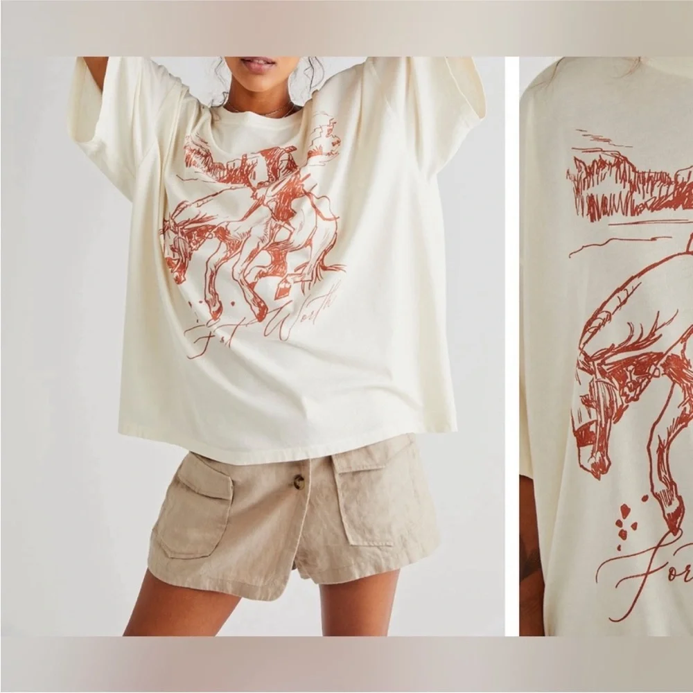 NWOT Daydreamer Cowboy Rodeo Onesize Tee - One Size *IR*